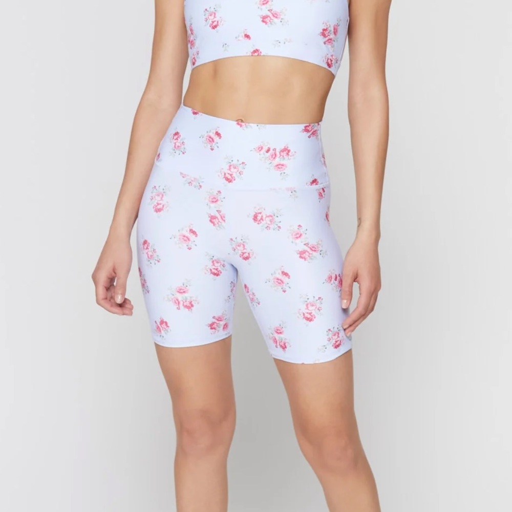 NWT Floral High Waist Biker Shorts